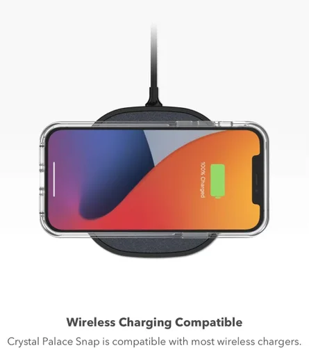 Vista 7 de ZAGG Gear4 Crystal Palace Snap - Funda transparente contra impactos con compatibilidad MagSafe para Apple 12 Pro Max