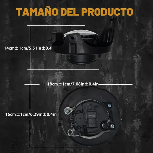 Vista 4 de Luces antiniebla compatibles con Nissan Frontier 2005-2009 2005-2012 Nissan Pathfinder parachoques conducción faros antiniebla con interruptor