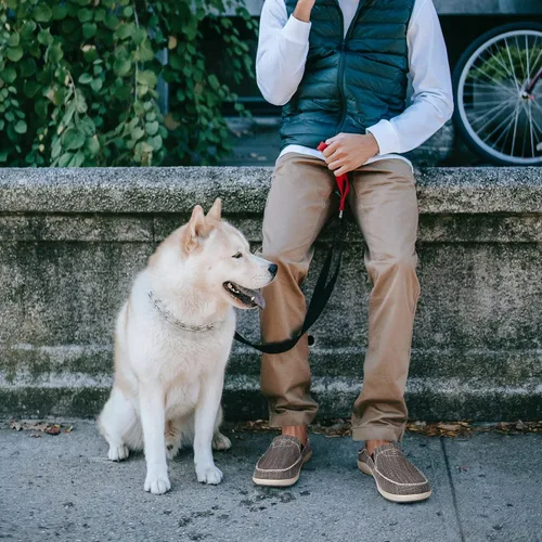 Vista 6 de Zapatos sin cordones para hombre, mocasines de lona para fascitis plantar con soporte para el arco, zapatos ortopédicos casuales antideslizantes