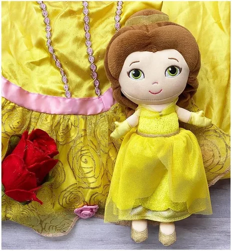 Vista 5 de Princess Belle - Juguete musical para bebé, personaje de animal de peluche, con licencia oficial, regalo de recuerdo musical con nombre personalizado