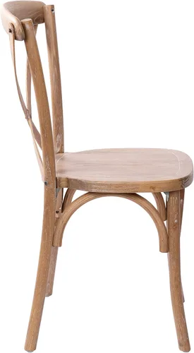 Vista 9 de Flash Furniture Advantage Medium con silla X-Back de grano blanco Grano blanco medio