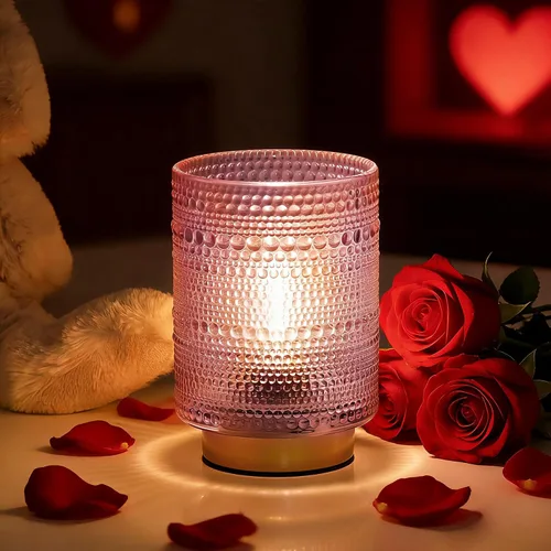Vista 9 de Lámpara decorativa a pilas con temporizador para decoración de mesita de noche, estantería, pequeña lámpara de mesa decorativa inalámbrica