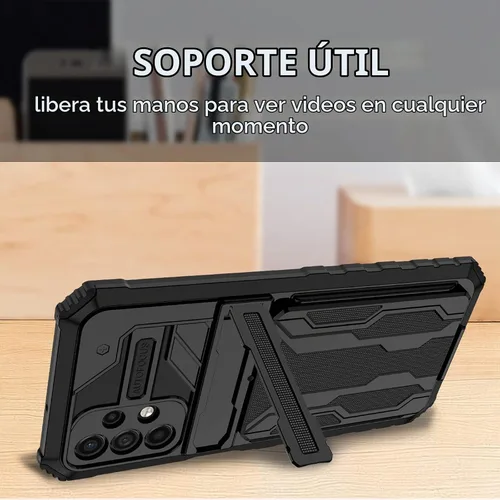 Vista 4 de Asuwish Funda de teléfono para Samsung Galaxy A32 5G 2021 de 6.5 pulgadas con protector de pantalla de vidrio templado y tarjetero con soporte