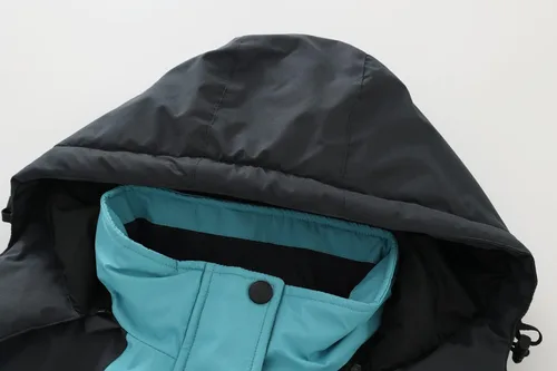 Vista 4 de Spmor Chaqueta de esquí impermeable con capucha para mujer, abrigo de snowboard cálido para invierno