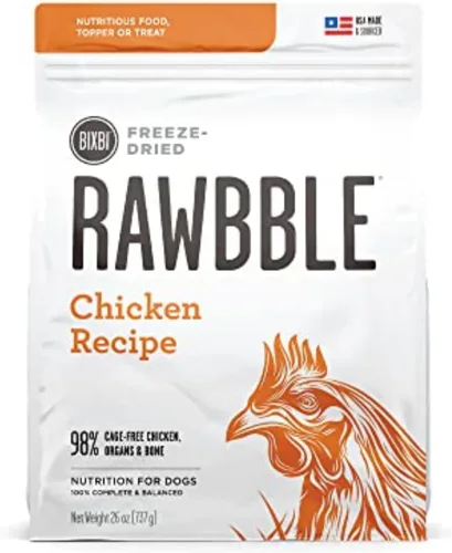 Vista 18 de BIXBI Rawbble - Alimento liofilizado para perros, receta de res, 4.5 onzas, 98% de carne y órganos, sin rellenos, comida cruda para perros apta