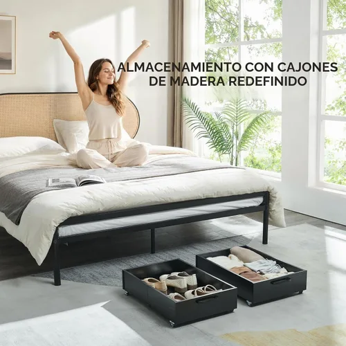Vista 7 de TIOPGHAD Almacenamiento debajo de la cama con ruedas, paquete de 2 cajones organizadores de almacenamiento de zapatos debajo de la cama, organizador