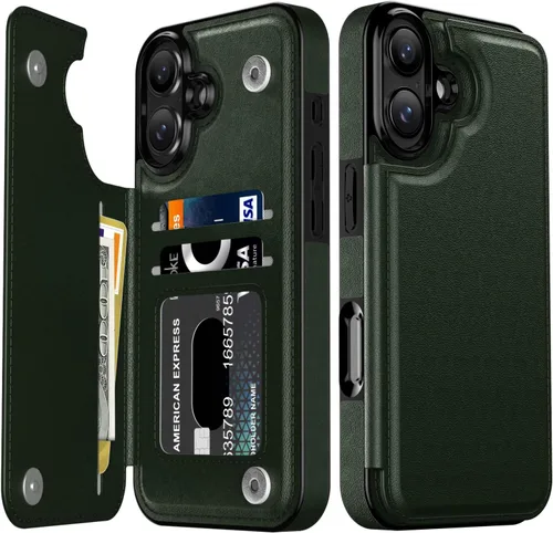 Vista 289 de LETO para iPhone 15 Pro Funda tipo cartera - Tapa tipo folio con patada - Diseños de moda - Tarjetero - Funda protectora para mujeres y niñas - 6.1