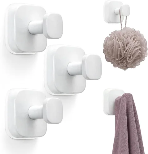 Vista 11 de 3 ganchos de ventosa para ducha, ganchos de ventosa para ducha, ganchos de puerta para colgar bata, lufa, ganchos de pared extraíbles para ventana