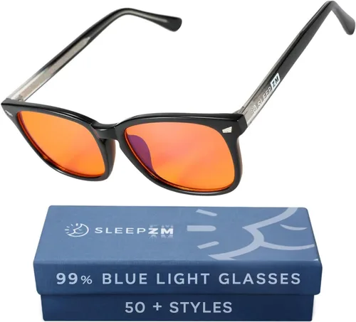 Vista 13 de Sleep ZM Blue Light Blocking & Light Sensitivity Glasses with 14 Lens Types