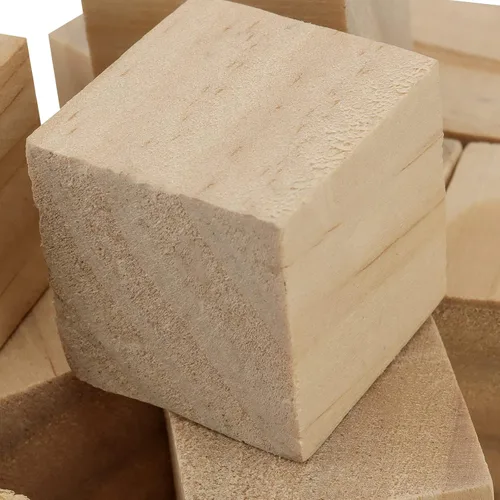 Vista 3 de KEILEOHO 10 bloques de madera de 2.5 pulgadas, cubos de madera sin terminar, bloques cuadrados sólidos en blanco para manualidades, pintura