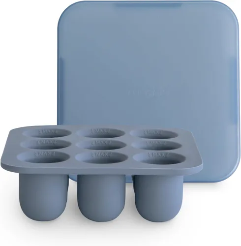 Vista 9 de mushie Bandeja de congelador con tapa para alimentos frescos para bebés congelados, 9 tazas x 0.5 onzas, contenedor de almacenamiento sin BPA (rubor)