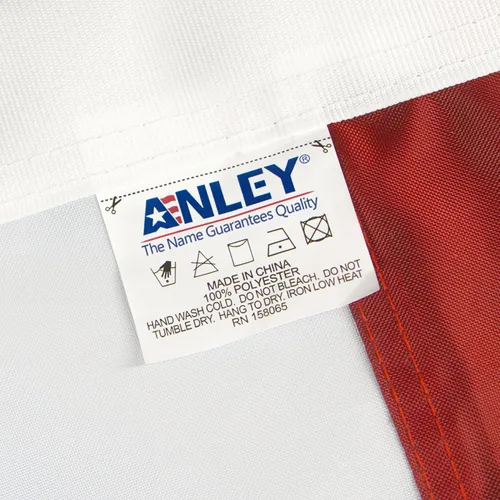 Vista 7 de Bandera de Israel de la serie Anley EverStrong de 3x5 pies de alta resistencia - rayas bordadas y cosidas - 4 filas de costuras en el borde