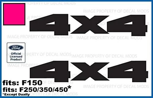 Vista 11 de CBM_Solid - Calcomanías adhesivas 4x4 para Ford F150 (2015-2020) y F250 F350 (2017-2020) (2017-2020) (Negro Mate)
