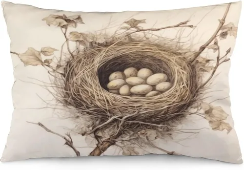 Vista 14 de Funda de almohada rústica de 12 x 20 pulgadas, diseño de cabaña en el bosque, súper suave, funda de cojín impresa de doble cara, funda de almohada