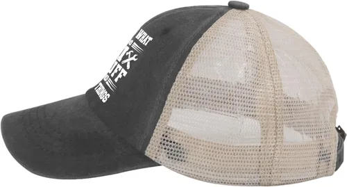 Vista 3 de Gorro con texto en inglés "I Fix Stuff and I Know Things, That's What I Do I Fix Stuff and I Know Thuff Hat Cool Stuff para hombres, divertido