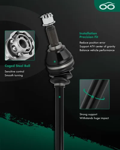 Vista 5 de SCITOO Conjunto de eje de eje CV se adapta a 2007-2010 para John Deere Gator XUV 620i, 2007-2010 para John Deere Gator XUV 850D delantero derecho