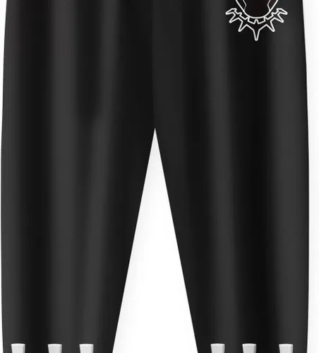Vista 6 de Conjunto de ropa de superhéroe para niños, 2 piezas, patrones de pantera para niños y niñas, ropa para el hogar, 4-12 años