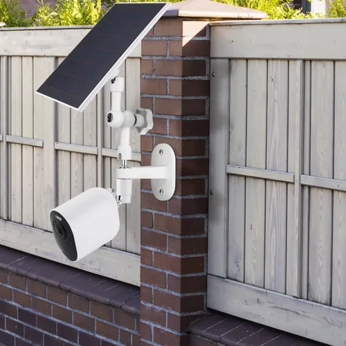 Vista 4 de Soporte de pared 2 en 1 para panel solar Arlo y cámara de seguridad Arlo Pro/Pro 2/Pro 3/Pro 4/Ultra, ángulo ajustable para obtener la máxima luz