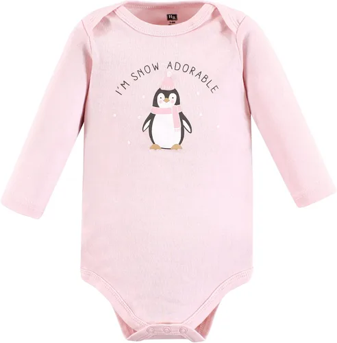 Vista 3 de Hudson Baby baby-girls Cotton Long-sleeve Bodysuits 5-pack