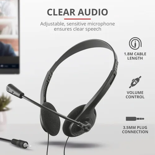Vista 2 de Trust 21665 Primo Chat Headset para PC y portátil