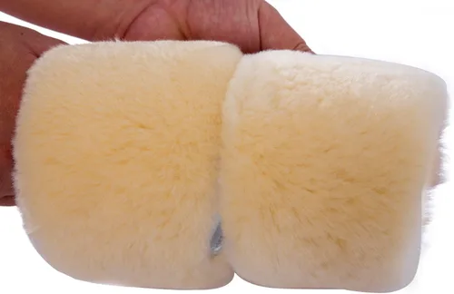 Vista 4 de ABUSA - Plantillas de piel de oveja para mujer, con insertos de forro polar de lana gruesa de alta calidad, acogedoras y esponjosas, talla 6