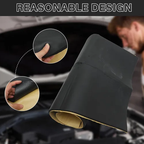 Vista 4 de Car Sound Deadening Insulation Mat 24x40 Inch 8mm Thick Black Vehicle Sound Absorbing Pad for Engine Hood Door Trunk Noise Reduction and Heat