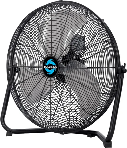 Vista 10 de Tornado - Ventilador de tambor metálico de 24" de alta velocidad, 7700 CFM, 3 velocidades, resistente para uso industrial y comercial, motor de 1/3