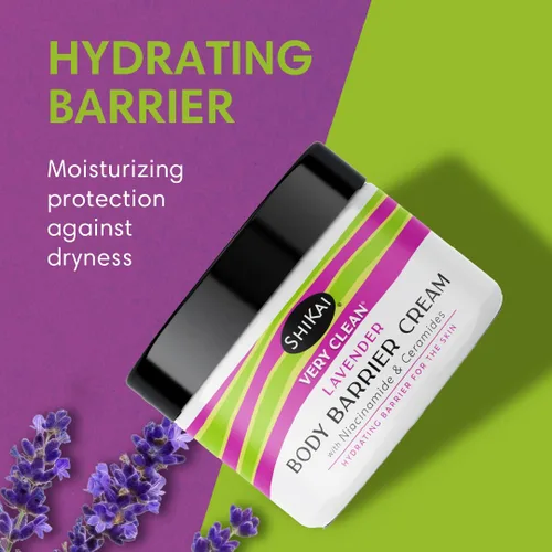 Vista 2 de ShiKai Crema hidratante de barrera corporal muy limpia (lavanda, 4.5 onzas) Barrera hidratante para la piel Con niacinamida, ceramidas, manteca