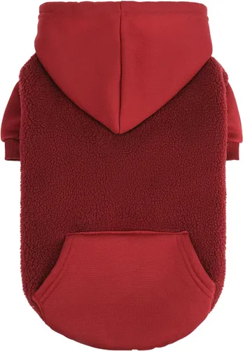 Vista 8 de PUPTECK Sudadera con Capucha para Perro Sudadera para Cachorro Suéter Cálido para Perro Ropa de Invierno Abrigos para Clima Frío para Perros Negro