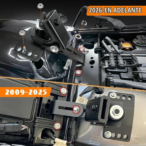 Vista 9 de Respaldo ajustable para conductor de motocicleta con montaje frontal personalizado compatible con modelos Harley Touring Road King Street Glide