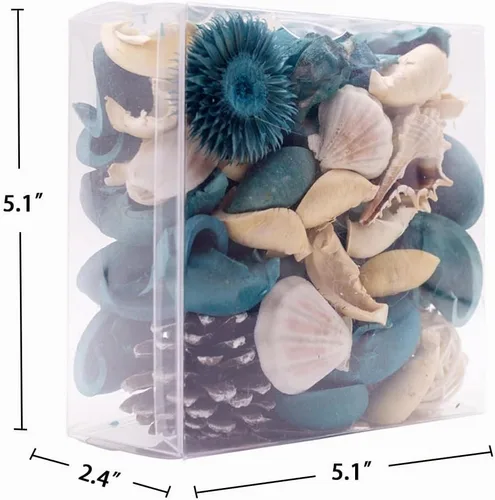 Vista 2 de DOMESTAR Bolsa de popurrí de concha de mar, flor seca perfumada brisa