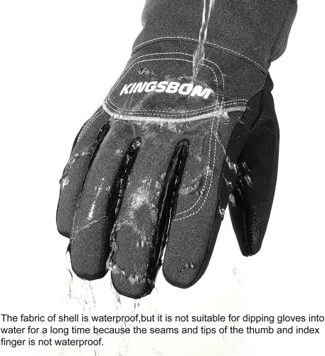 Vista 3 de KINGSBOM -Guantes térmicos impermeables y resistentes al viento de 40 - Guantes térmicos Thinsulate 3M Thinsulate para pantalla táctil de invierno