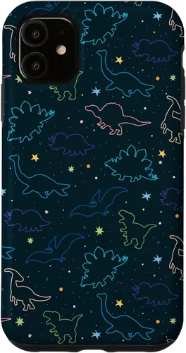 Vista 8 de Funda con diseño de dinosaurio de color lindo para iPhone 17