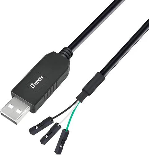 Vista 7 de DTECH Cable serie USB a TTL de 6 pies 3.3 V 6 pines UART adaptador genuino FTDI FT232RL chip Debug Cable compatible con Windows 11 10 8 7 Linux MAC
