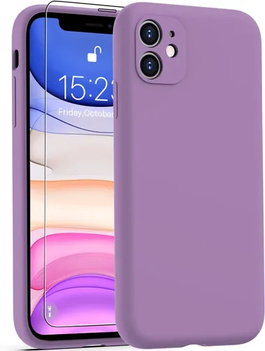 Vista 57 de DEENAKIN Funda de silicona compatible con iPhone 12 con protector de pantalla, mejora la protección de la cámara, funda protectora suave y flexible