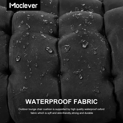 Vista 4 de Moclever Zero Gravity - Cojín para silla de 67 x 22 x 3 pulgadas, almohadilla reclinable acolchada gruesa con 6 lazos seguros, cojín de apoyo suave