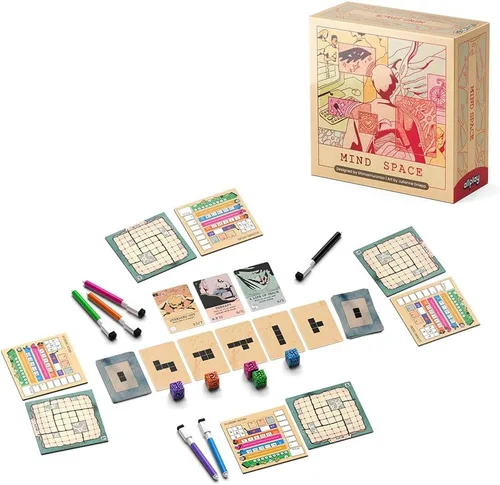 Vista 5 de Allplay Mind Space - Juego de mesa Polyomino Roll & Write, 30 minutos, 1-5