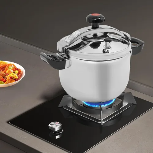 Vista 3 de Olla a presión de acero inoxidable, olla a presión, 11.6 cuartos de galón, 60 Kpa, compatible con estufas eléctricas, inducción y estufas de gas