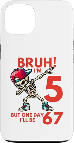 Vista 7 de Bruh I'm 5 But One-Day I'll Be 67 Retro 5th Birthday Kids Case for iPhone 17