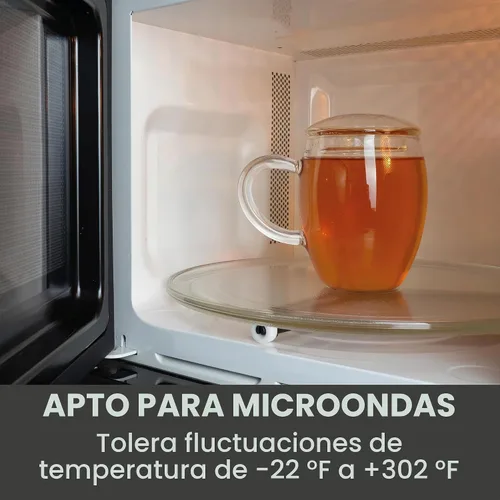 Vista 6 de Creano Vaso de té con infusor y tapa de 13.5 fl oz - Taza de té grande - Apto para microondas y lavavajillas - Set de regalo para tetera de hojas 1