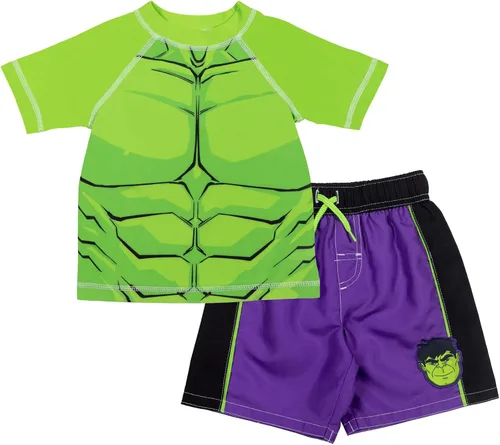 Vista 20 de Marvel Conjunto de 2 piezas de traje de baño y traje de baño para niños Hombre Araña Azul