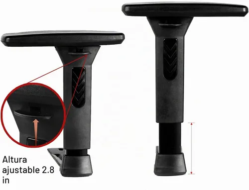 Vista 3 de Reposabrazos en T ajustables 3D, par de piezas de repuesto de soporte vertical que se adaptan a la mayoría de sillas de juegos de oficina