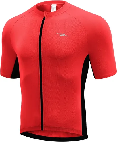 Vista 7 de Przewalski Camiseta de ciclismo para hombre, con cremallera completa, con 3 Negro