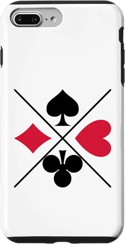 Vista 12 de Funda para iPhone 16 Poker Card Game Symbols Spades Check Cross Heart Games Cards Case