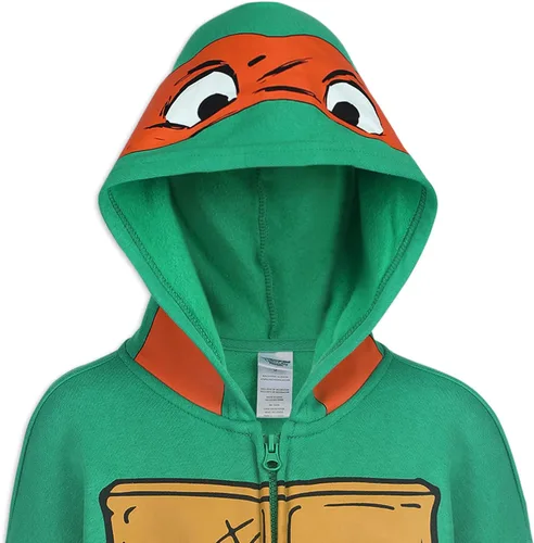 Vista 4 de Nickelodeon Ninja Turtles Mikey - Sudadera con capucha para niños pequeños - Verde