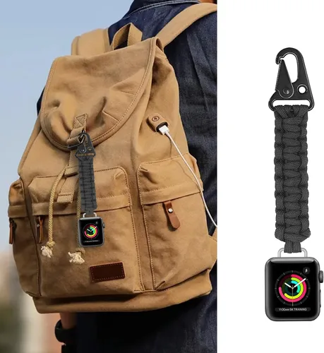 Vista 5 de Keychain Clip for Apple Watch 44/45/46/49mm,Paracord Lanyard for iWatch Series11 10 9 8 7 6 5 4,SE3,Ultra3,Apple Watch Keychain,Outdoor Activities
