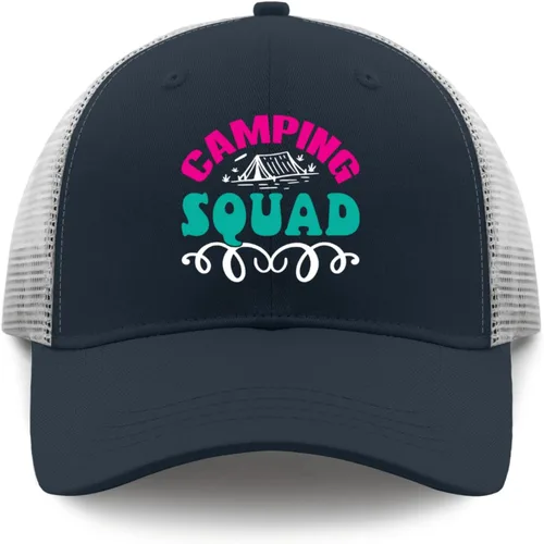 Vista 9 de NEIM Camping Squad Trucker hat Youth Golf hat Apricot Mens Golf hat Gifts for Girlfriends Workout Hats
