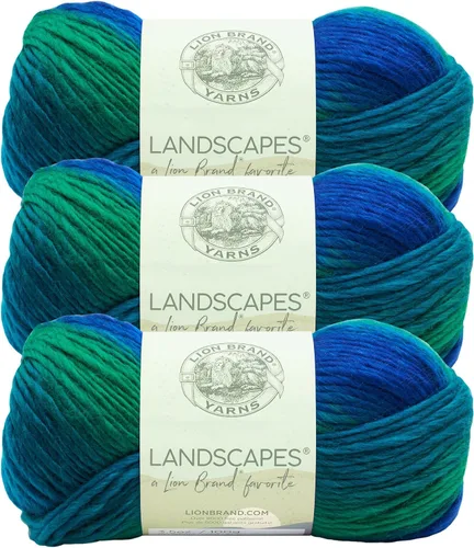 Vista 12 de Lion Brand Yarn - Hilo Landscapes (1 madeja), Desert Spring