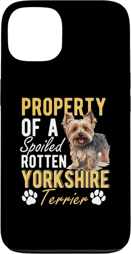 Vista 7 de iPhone 16 Dog Yorkie - Property of a spoiled rotten Yorkshire Terrier Case
