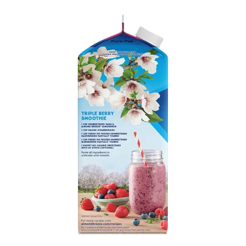 Vista 5 de BLUE DIAMOND Leche de almendra de vainilla sin azúcar, 0.5 GL